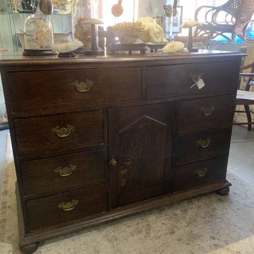 Large Victorian Cupboard With 8 Drawers